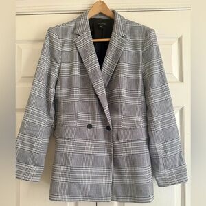 Ann Taylor Crosby Blazer in Black & Gray